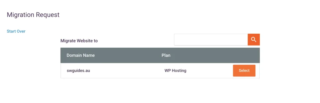 Migration Select Service