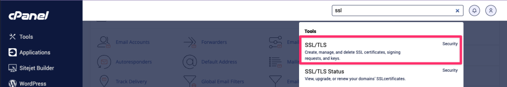 Search for SSL/TLS tool