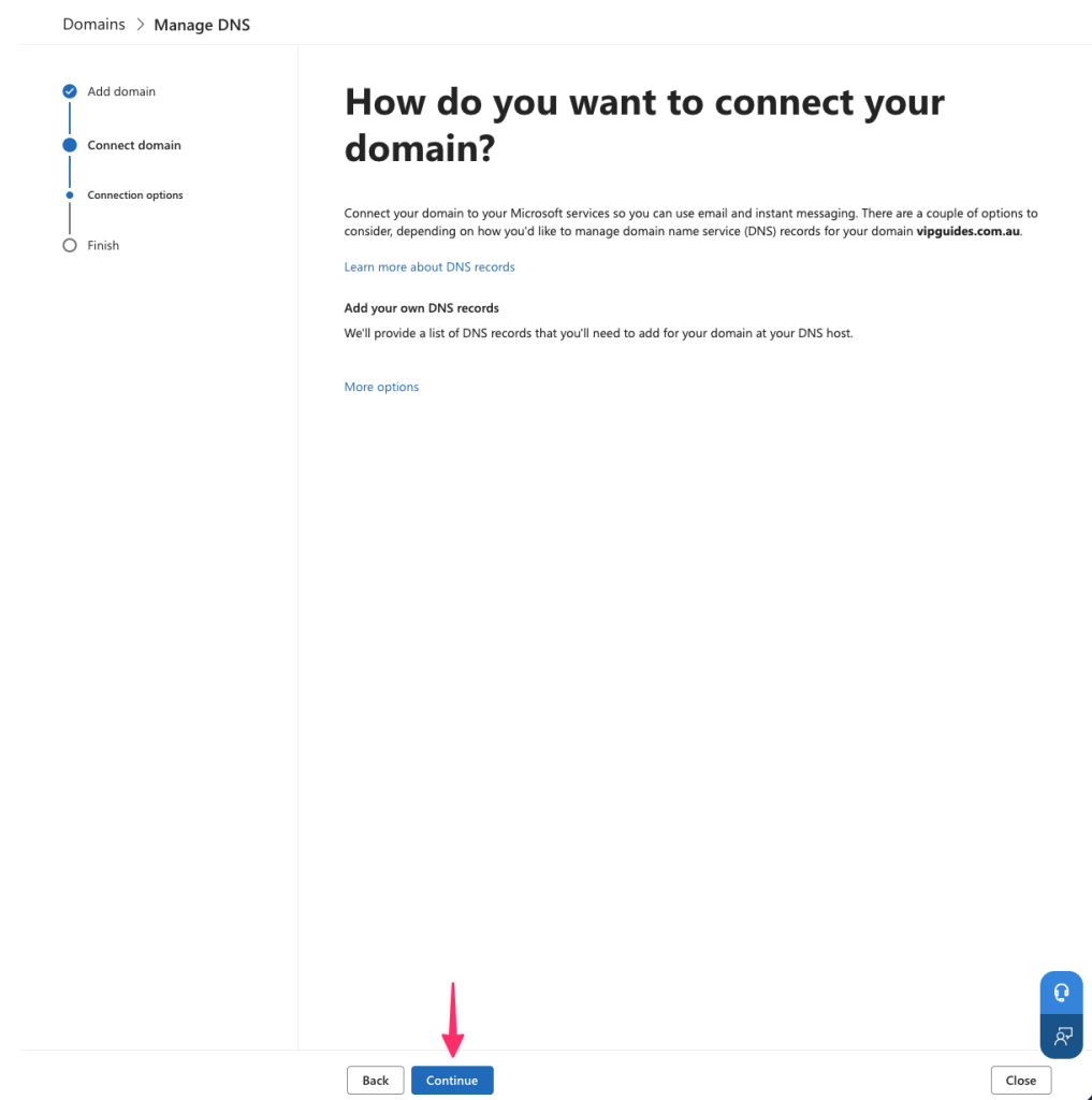 DNS records setup 1